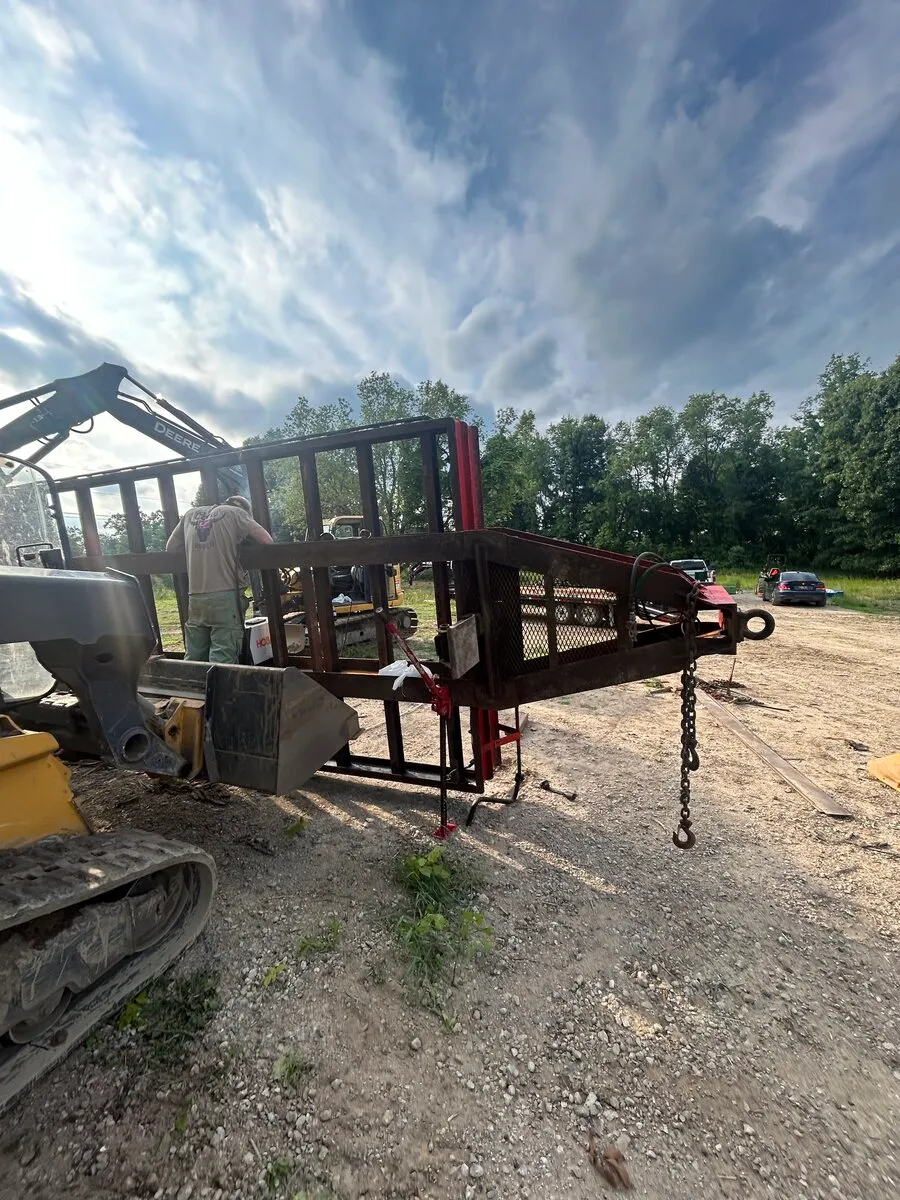 Custom trailer fabrication in progress at Moodt Fabrication Pontiac MI